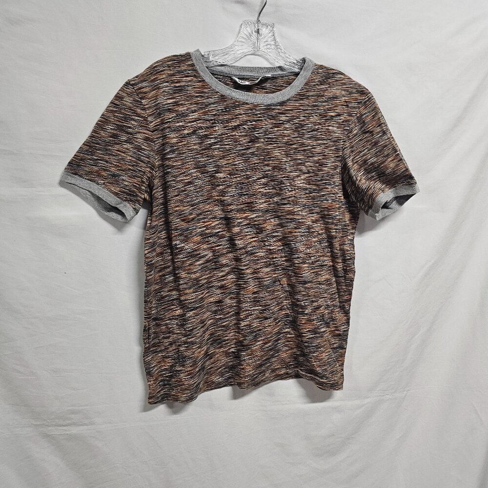 MR TURK Heathered Men s Casual Tee Size M Brown Cotton